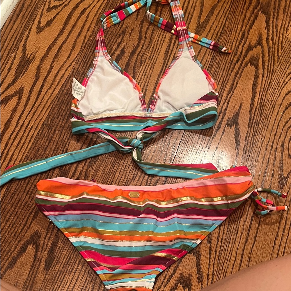 Colorful Striped Women’s One Piece - Picture 6 of 8